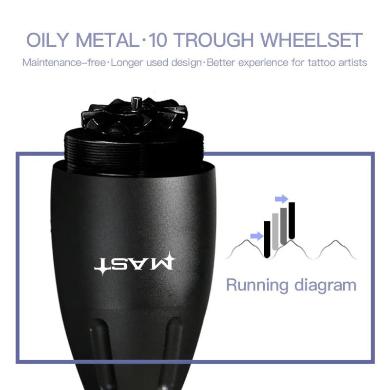 Kit de Máquina de Tatuaje Rotativa Mast Pen con Fuente de Alimentación Airfoil para Tatuajes