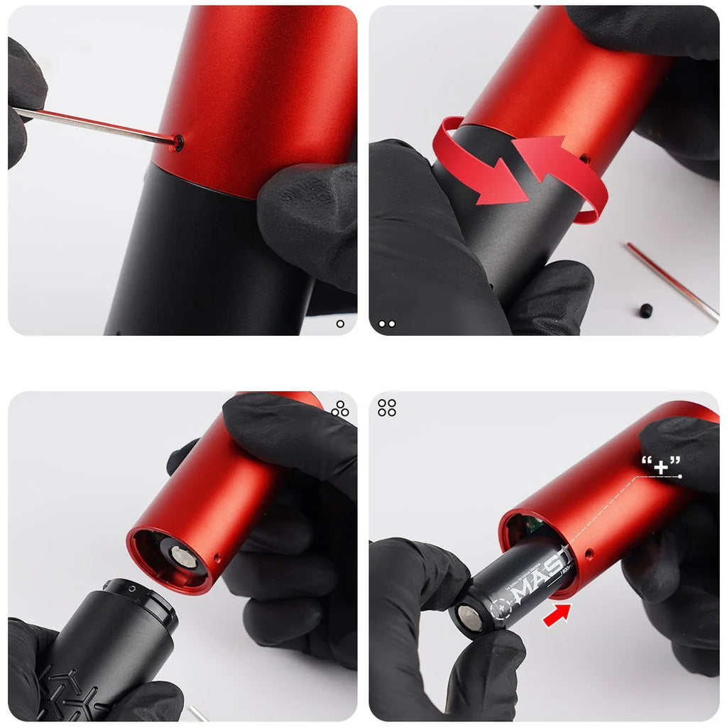 Máquina de Tatuaje Rotativa Inalámbrica Dragonhawk con Baterías Reemplazables