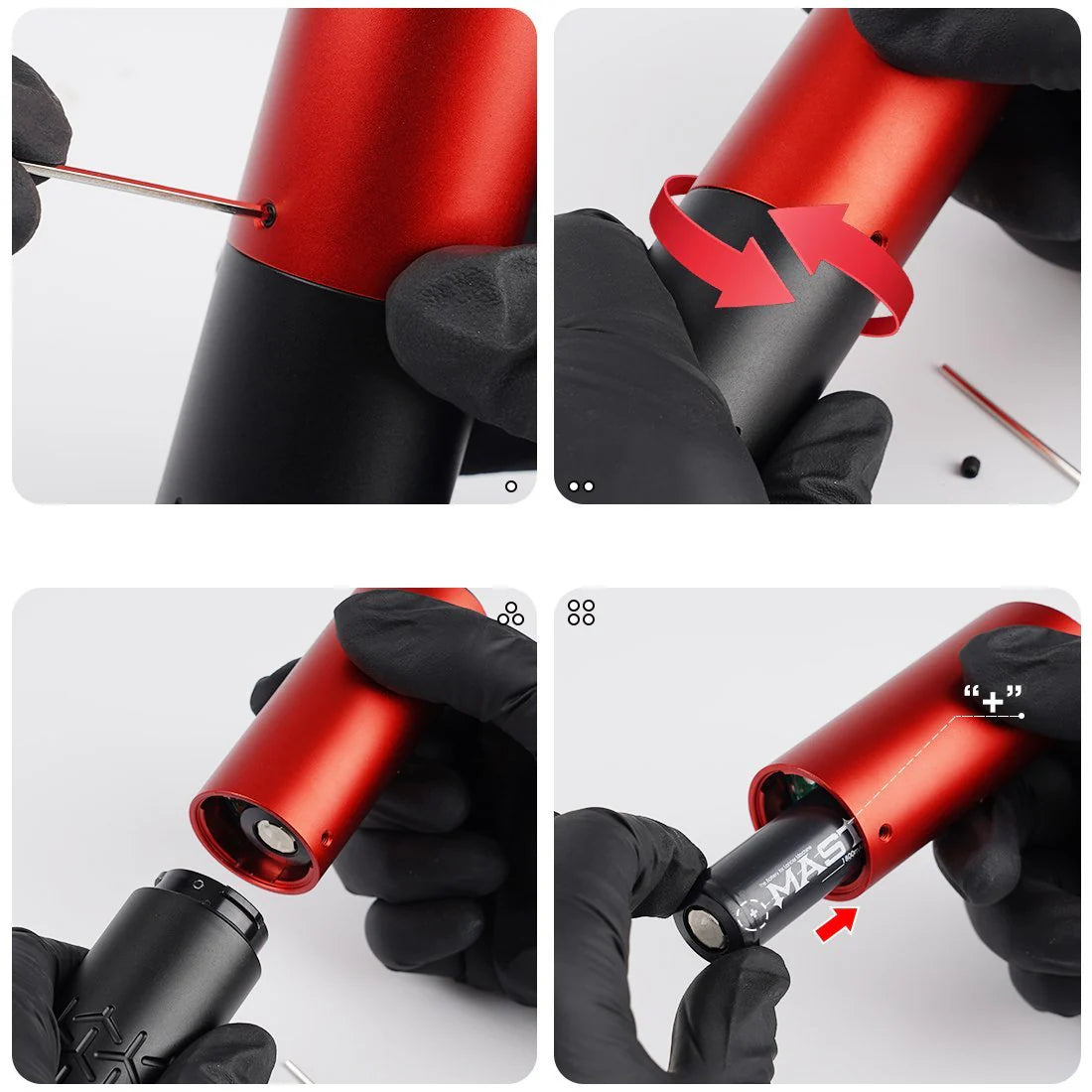 Máquina de Tatuaje Rotativa Inalámbrica Dragonhawk con Baterías Reemplazables
