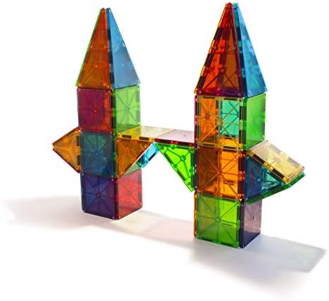 Magna-Tiles Set de 100 Piezas Colores Transparentes, Juguetes Educativos