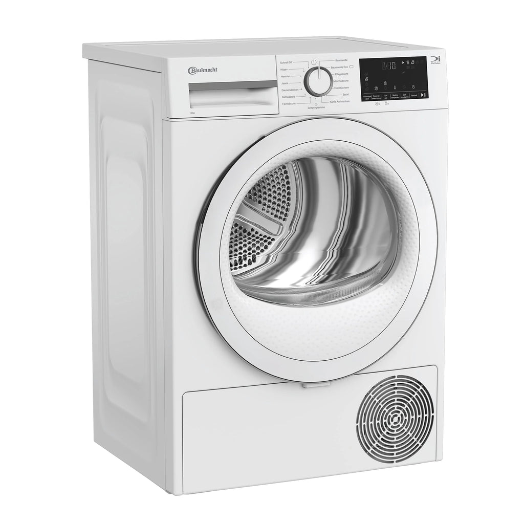 2025 Bauknecht BD 8D WWS Secadora con bomba de calor / 8 kg / Clase energética A++ / Precision Dry – secado inteligente / Motor inverter / Slim – profundidad extra compacta de solo 46 cm / Iluminación del tambor