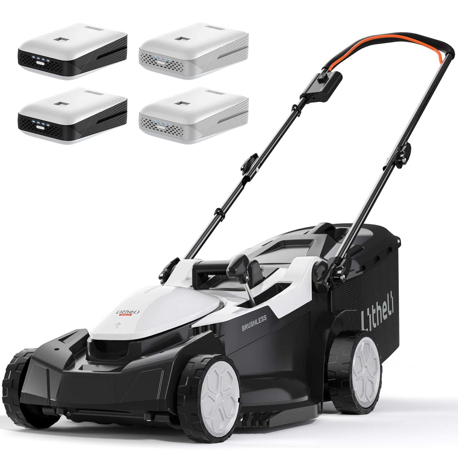 2025 Cortacésped inalámbrico U20 43 cm brushless | Incluye 2 × 4,0 Ah y 2 × 4,0 Ah SE baterías | Corte fácil hasta 1000 m²