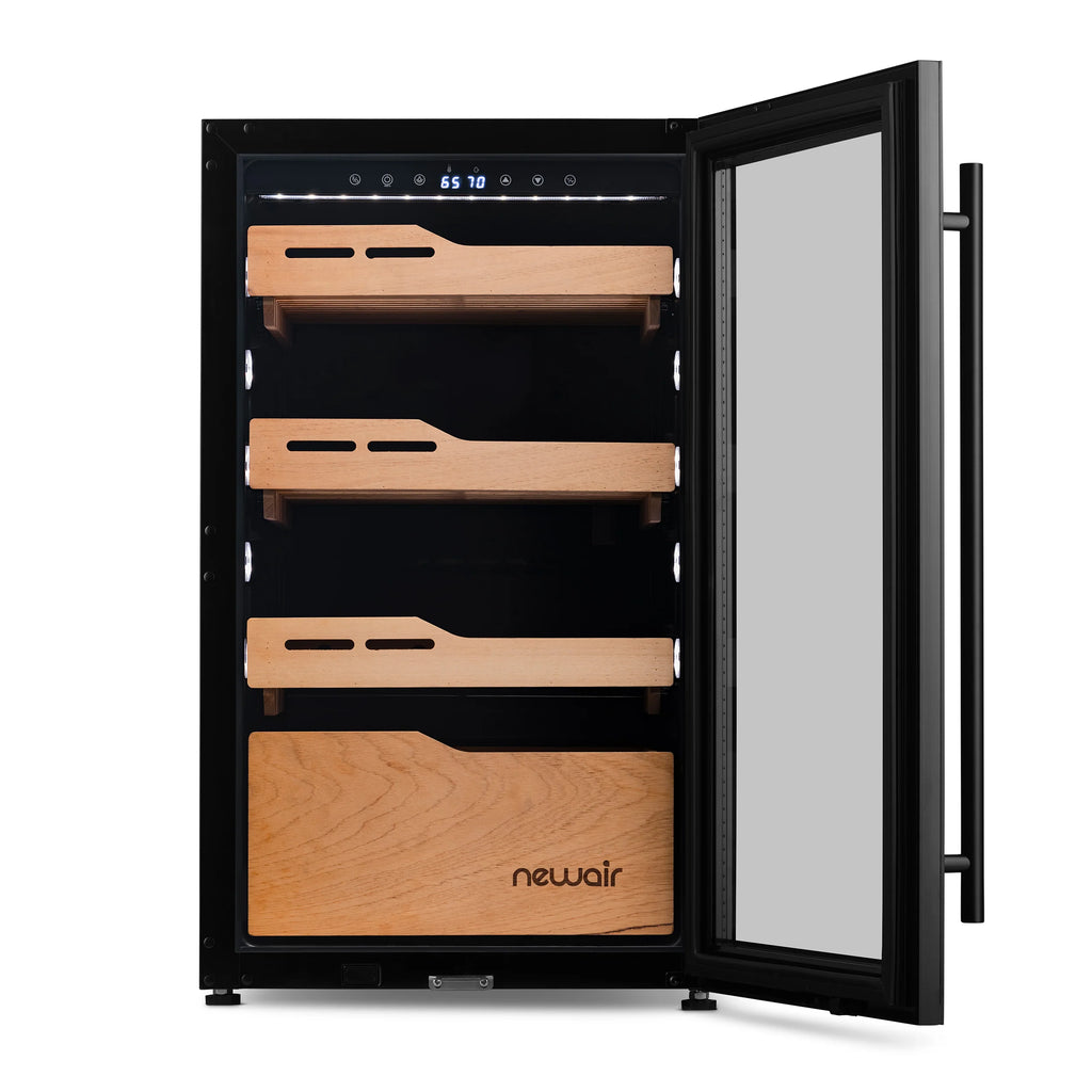 2025 Humidor eléctrico para puros Newair®, capacidad para 840 puros, empotrable