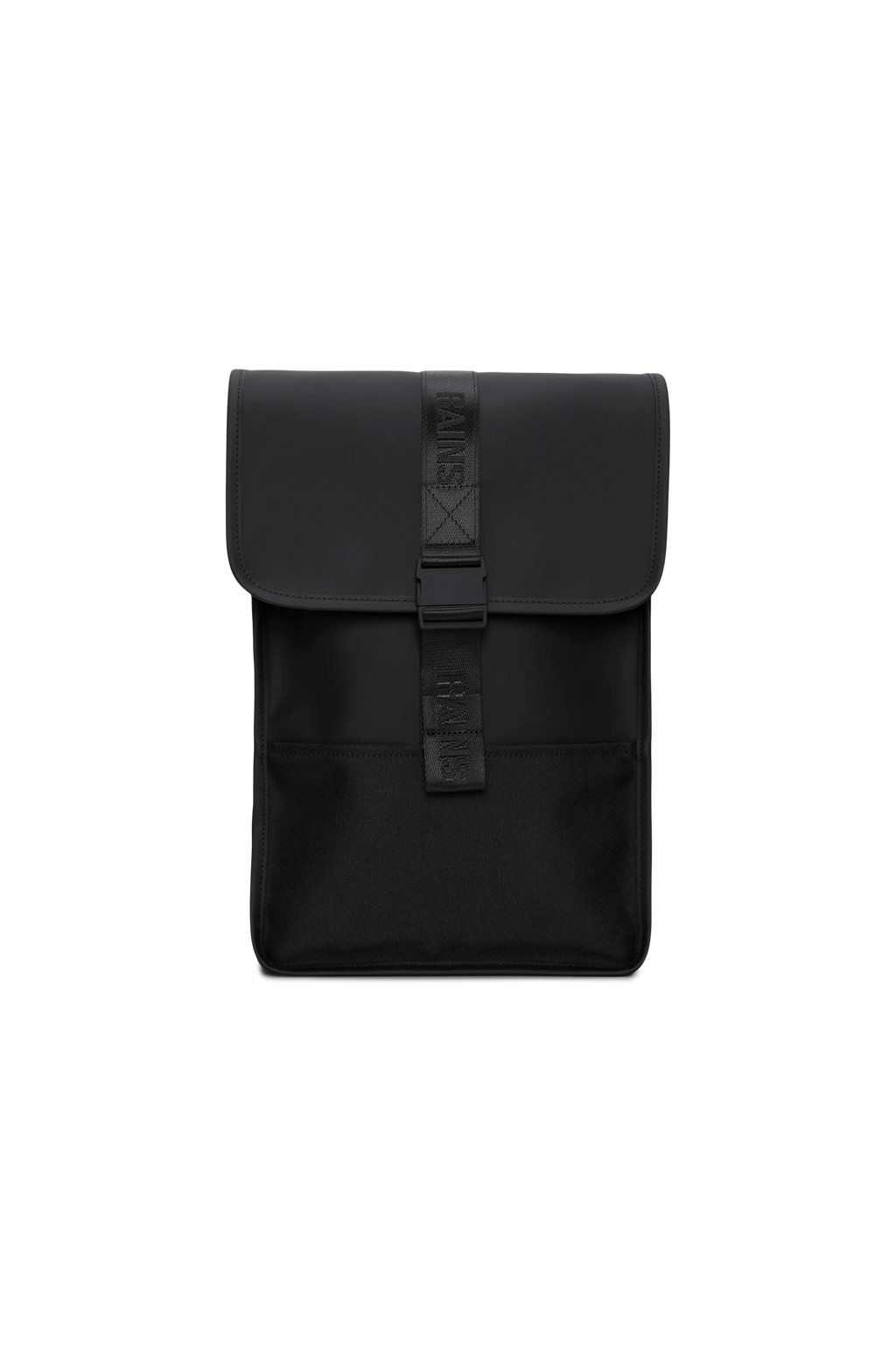 2025 Trail Backpack Mini – Mochila de Día Repelente al Agua (15") con Solapa y Hebilla de Goma – Tejido PU – Compartimento Acolchado para Portátil