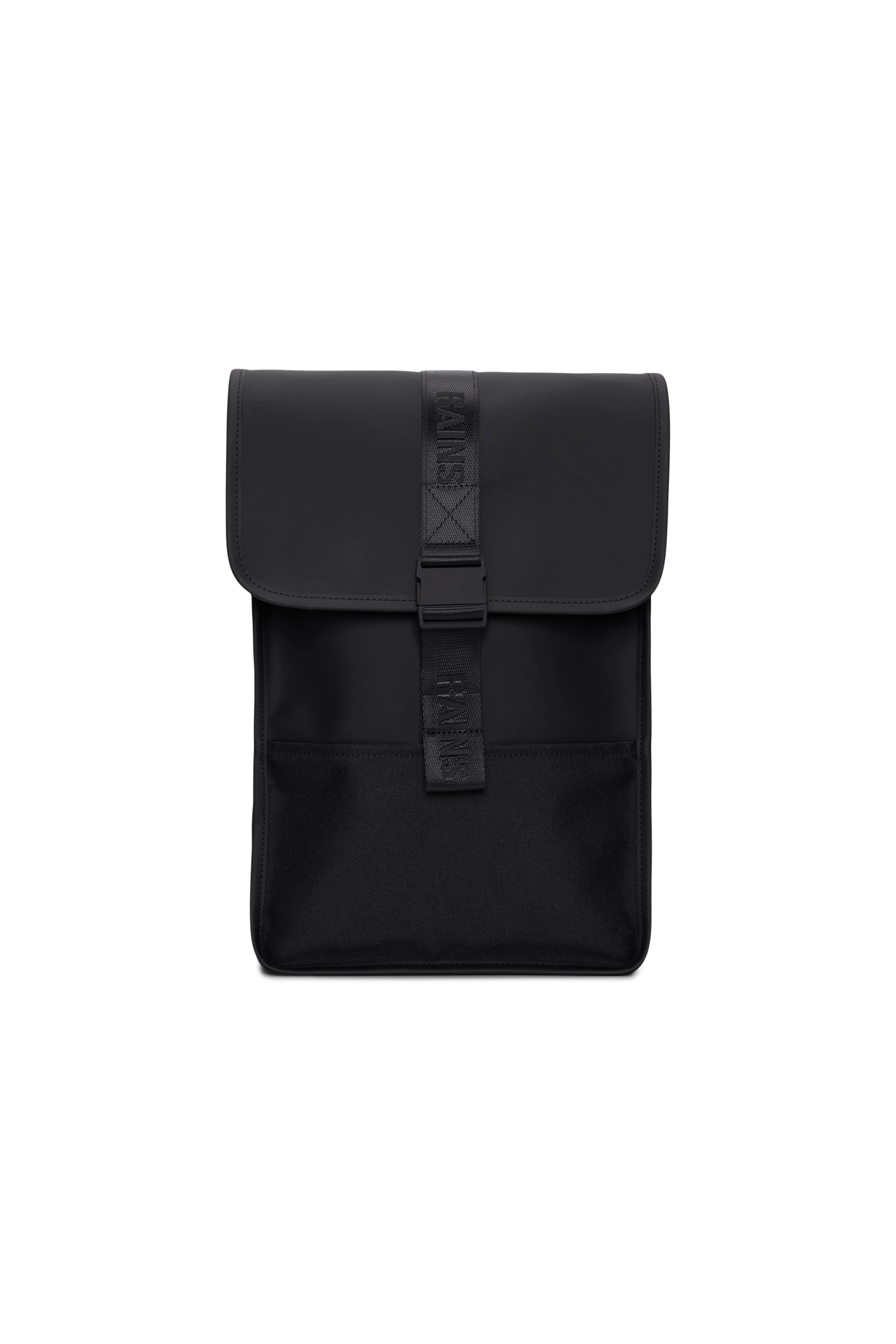2025 Trail Backpack Mini – Mochila de Día Repelente al Agua (15") con Solapa y Hebilla de Goma – Tejido PU – Compartimento Acolchado para Portátil