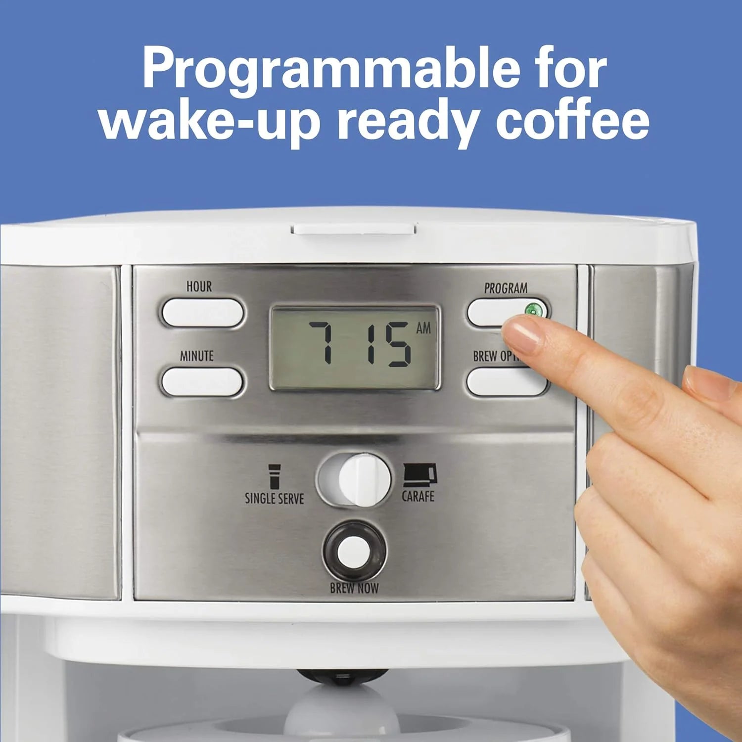 2025 Cafetera de goteo programable 2 en 1 Hamilton Beach, 12 tazas, jarra de vidrio, función pausa y sirve automática, color negro (49980R)
