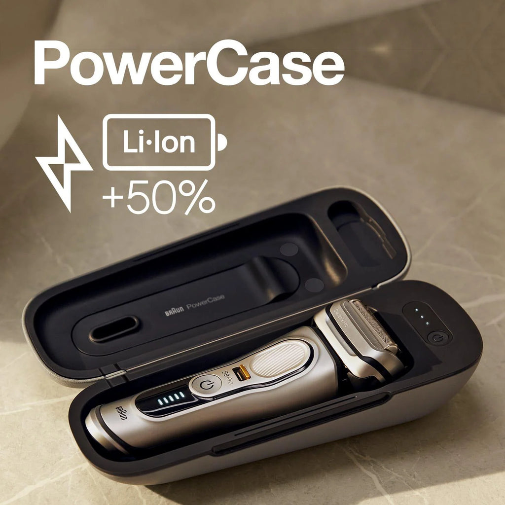 2025 Afeitadora Braun Series 9 Pro+ 9477cc – Afeitado en seco y húmedo con SmartCare Center 5 en 1 y PowerCase, plateado