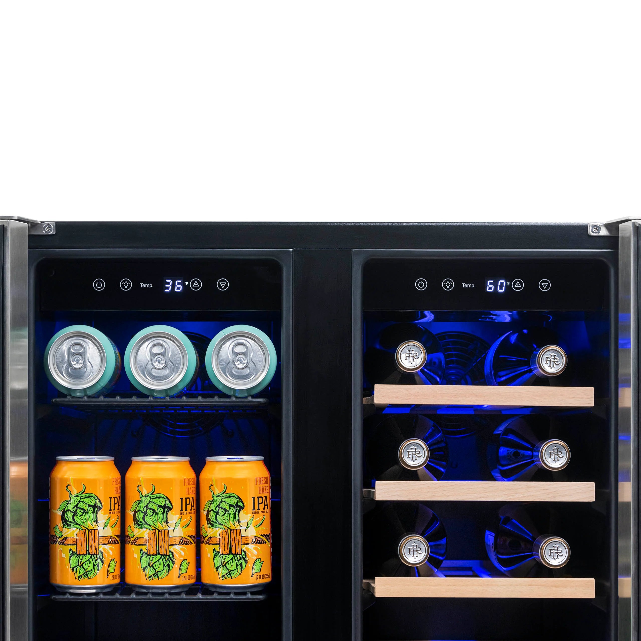 2025 Newair® Refrigerador Premium para Bebidas Empotrable de Doble Zona – 58 Latas y 18 Botellas – 24"