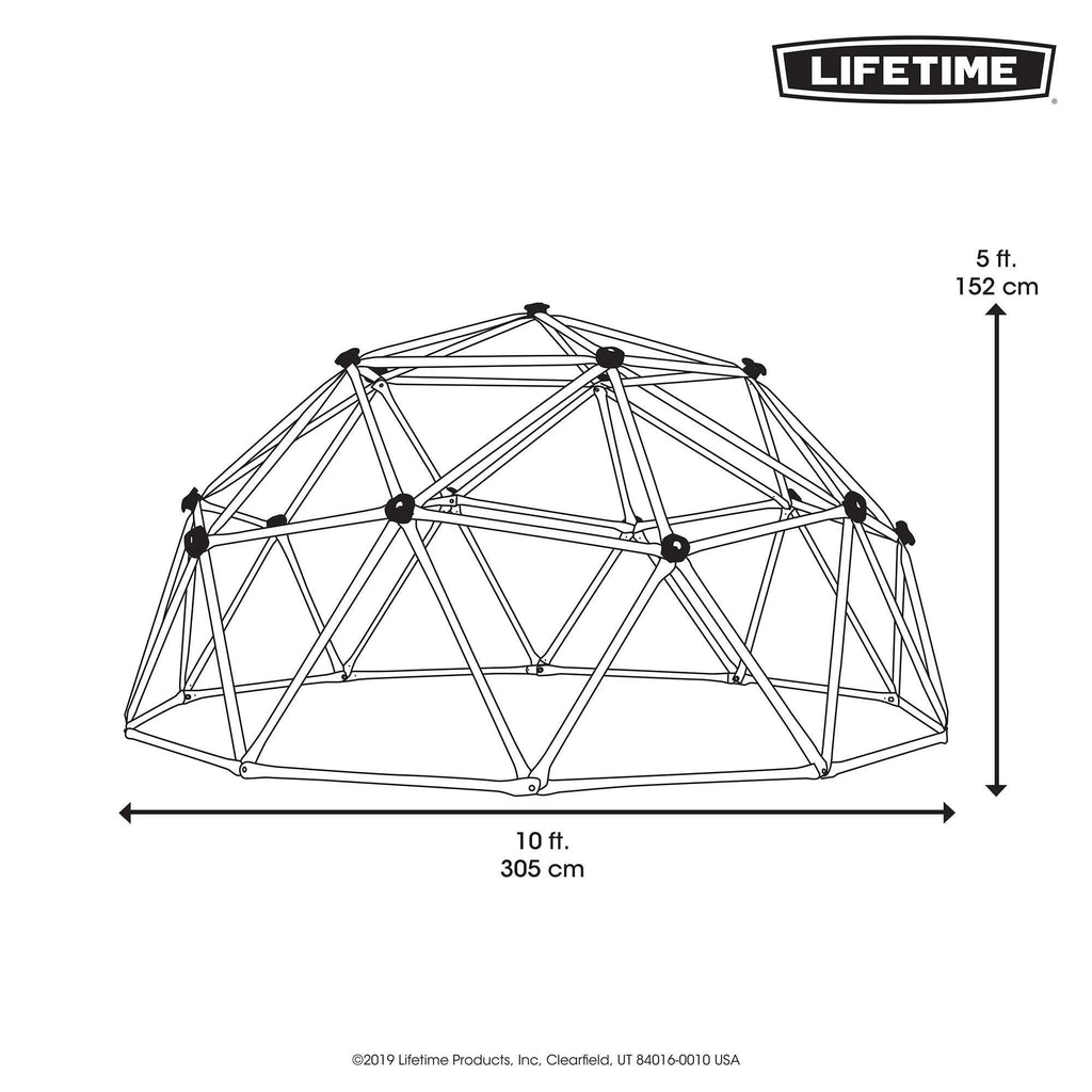 Lifetime Cúpula para Escalar al Aire Libre para Niños, 5 pies de Alto x 10 pies de Ancho, Rojo y Azul (101301)