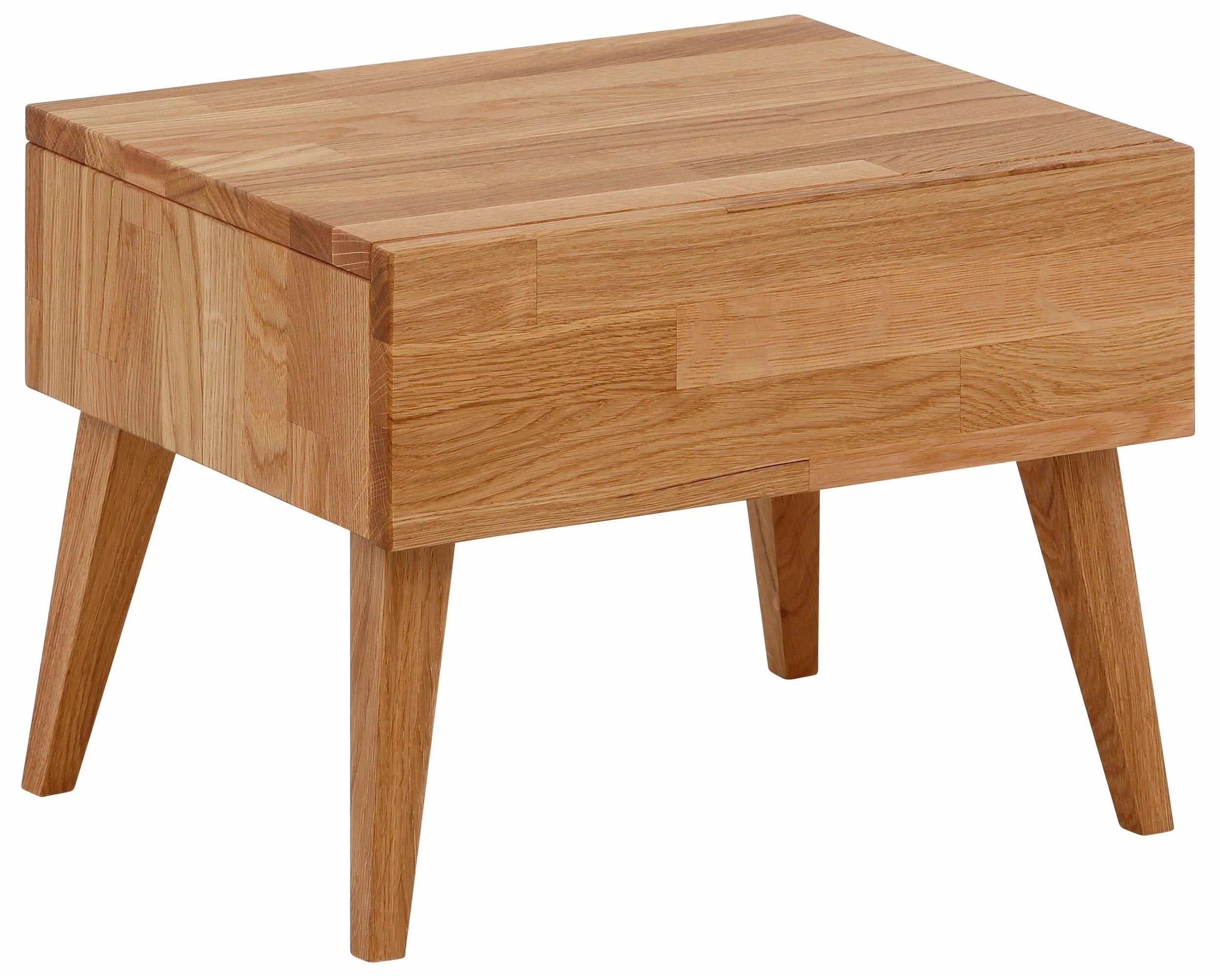 Mesita de noche Natali de madera de roble 35x35 cm