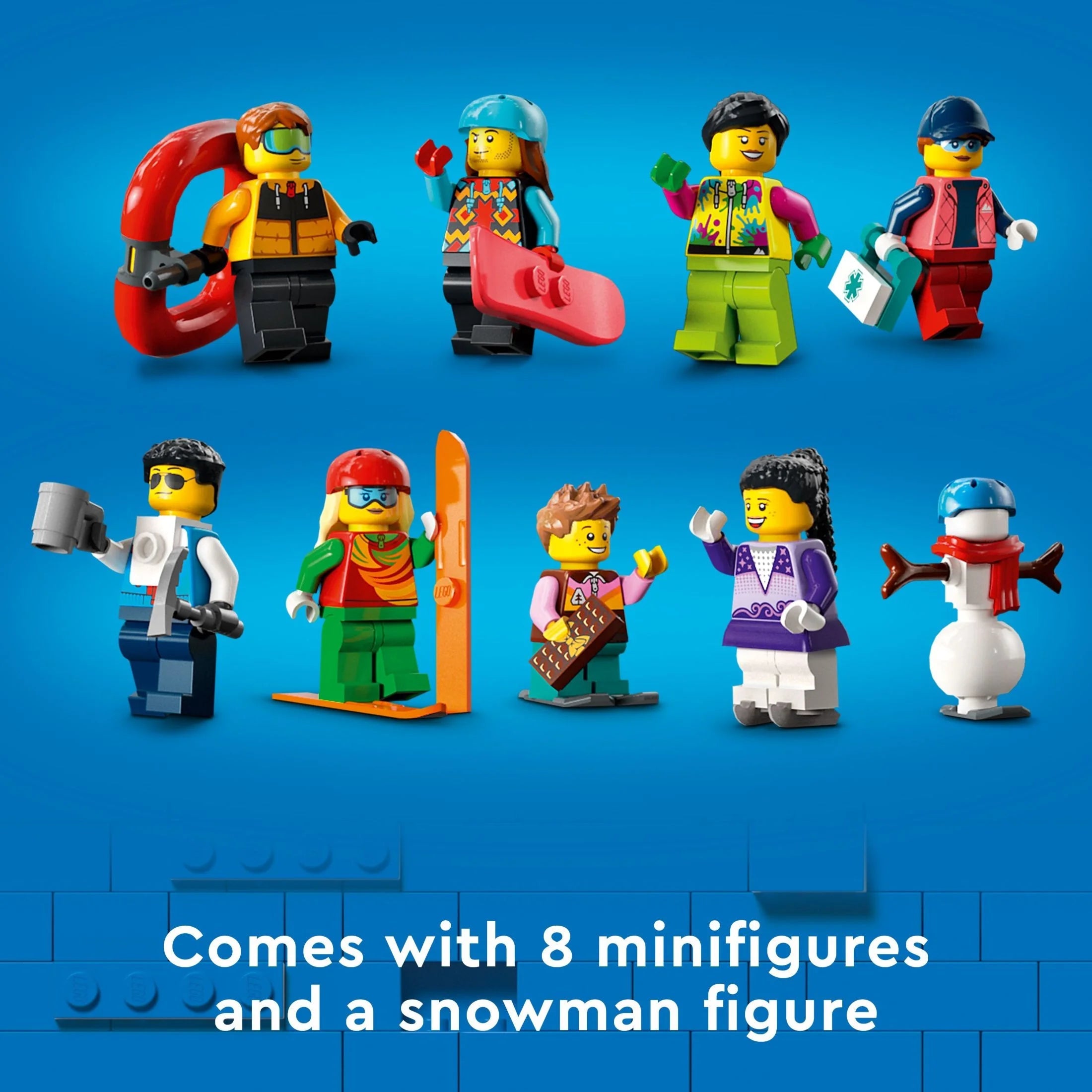 LEGO City Centro de Esquí y Escalada 60366 Set de Construcción, Edificio de 3 Niveles con Pista de Esquí, 8 Minifiguras y 2 Figuras de Animales para Juego Imaginativo de Deportes de Invierno, Idea de Regalo Divertida para Niños y Fans del Esquí