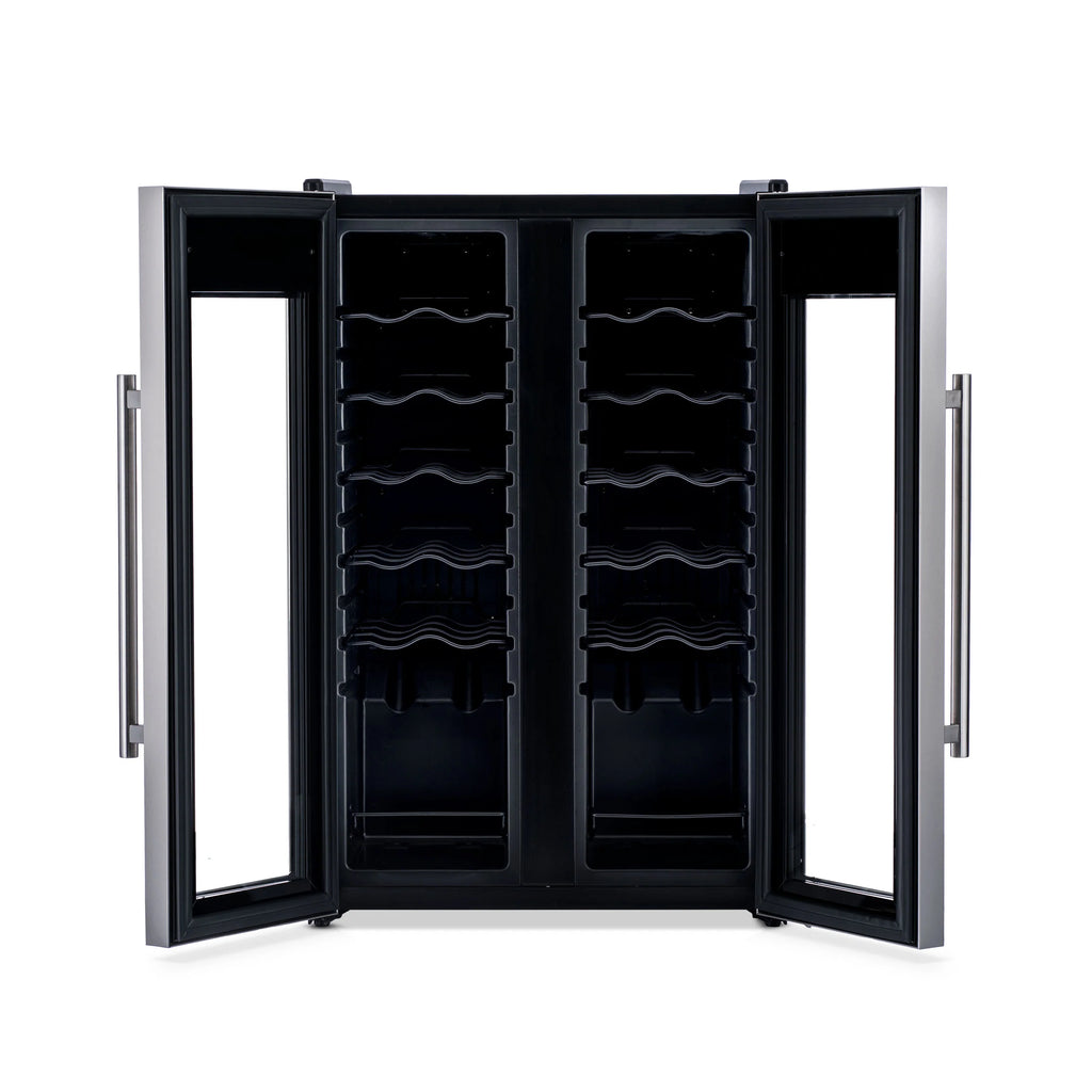 2025 Refrigerador de Vinos Independiente Newair® de Acero Inoxidable – 24 Botellas – 20" con Doble Zona