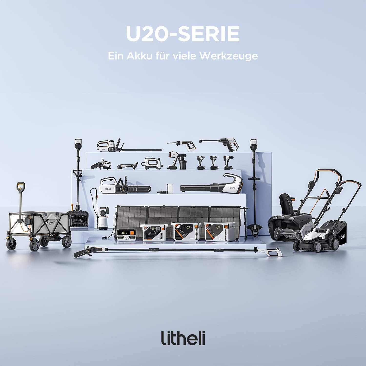 2025 Cortacésped autopropulsado inalámbrico U20 43 cm brushless | Incluye 2 baterías de 4,0 Ah | Corte fácil hasta 500 m²
