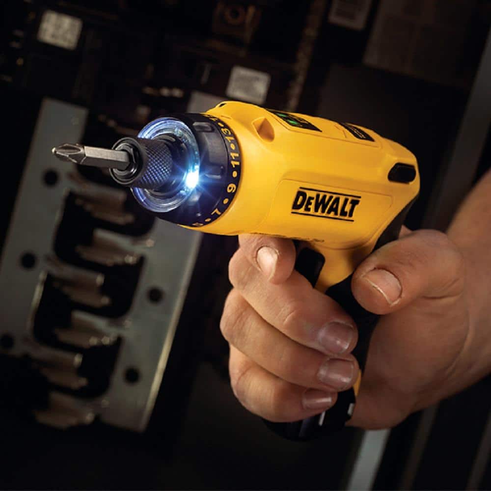 Destornillador Giroscópico Inalámbrico 8V MAX con Mango Ajustable, (2) Baterías de 1.0Ah, Cargador y Bolsa DCF680N2