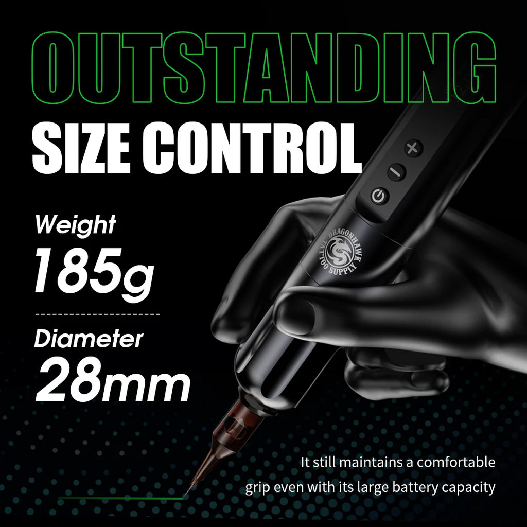 Máquina de Tatuaje Wireless Dragonhawk X9 con recorrido de 3.5 mm