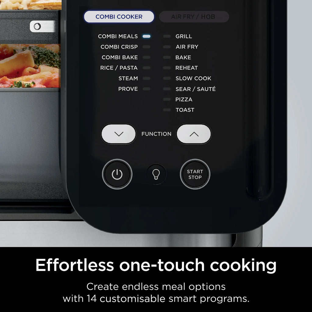 2025 Descubre el Ninja Combi™ 14 en 1 – el único multicooker todo en uno, horno, freidora de aire caliente y mucho más, que prepara en solo 15 minutos comidas completas perfectas para toda la familia.