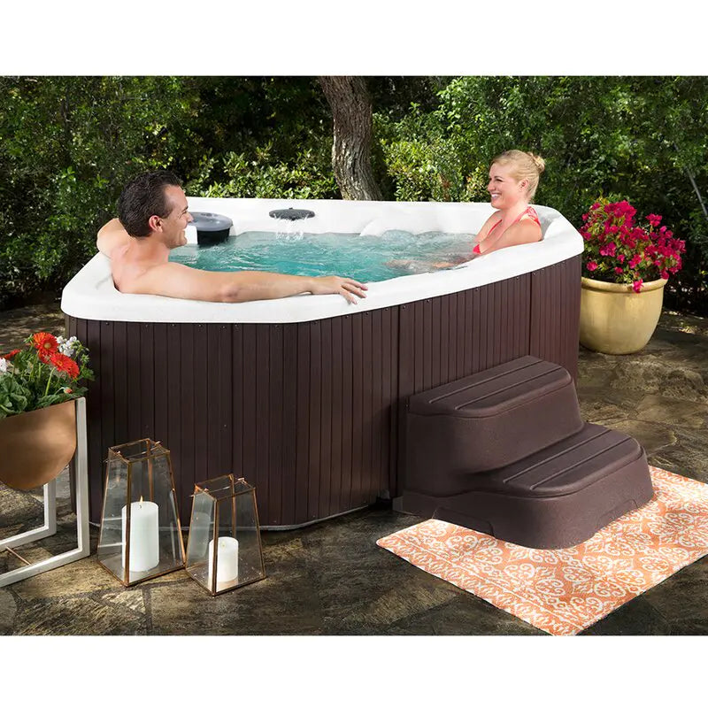 Lifesmart Spas – Spa Plug and Play 110 Voltios, 3 personas, 17 chorros con ozonizador – Color Espresso