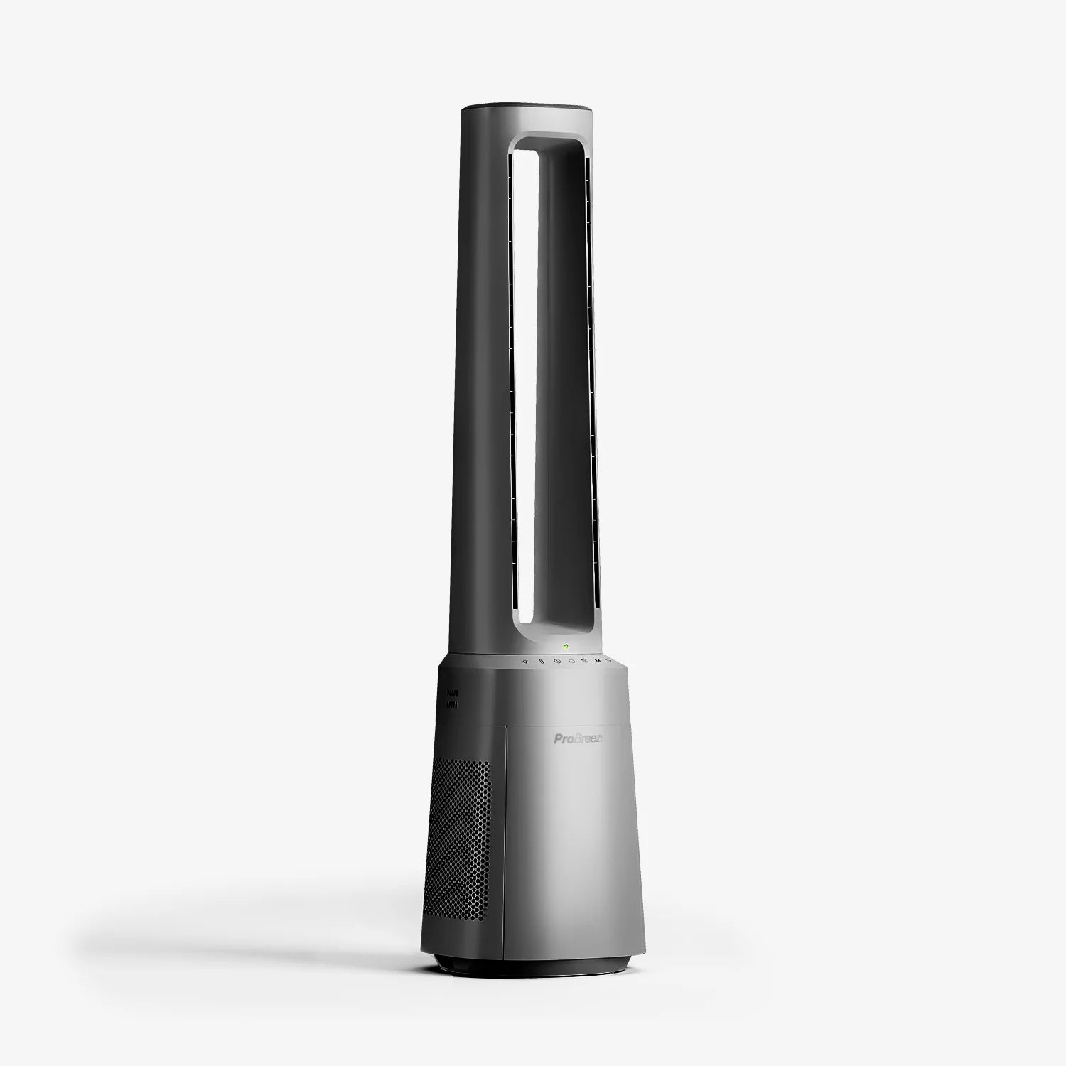 Ventilador torre sin aspas premium OmniAir 41" con purificador de aire - Plateado