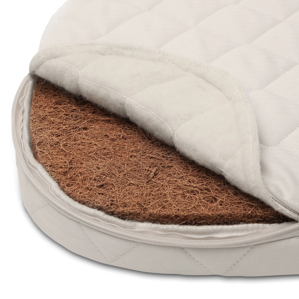 2025 Cuna KUMI de Charlie Crane – Capullo transparente con suave balanceo lateral | Dimensiones 81x56x72 cm | Colchón de espuma incluido | Cordones personalizables | Diseño moderno y minimalista