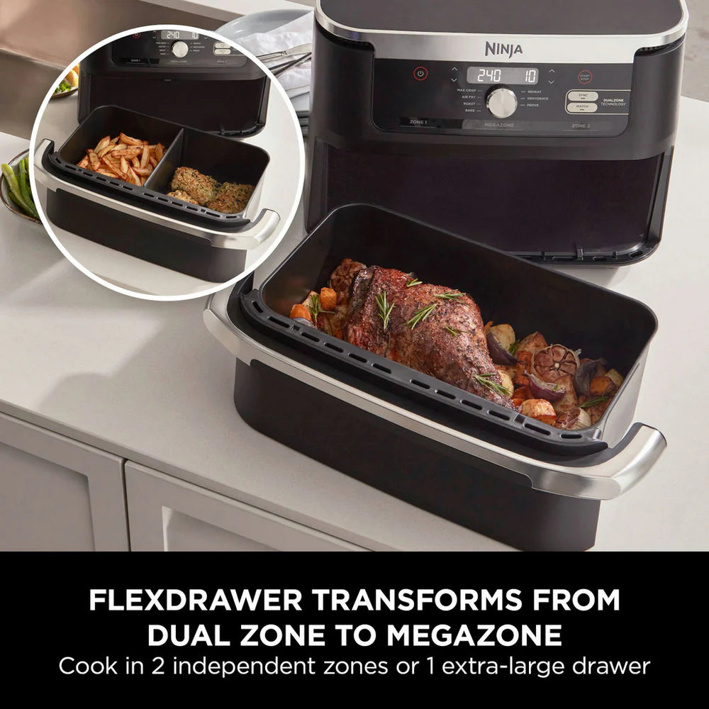 2025 Ninja Foodi FlexDrawer Freidora de Aire 10,4L AF500UK - Negro