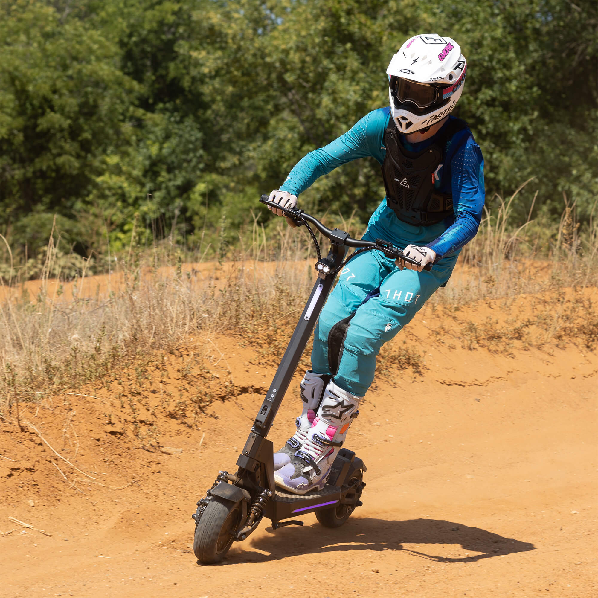 2025 GOTRAX GX1 Patinete Eléctrico de Doble Motor – Patinete Todo Terreno de Alto Rendimiento para Adultos, Velocidad Máxima 64 km/h
