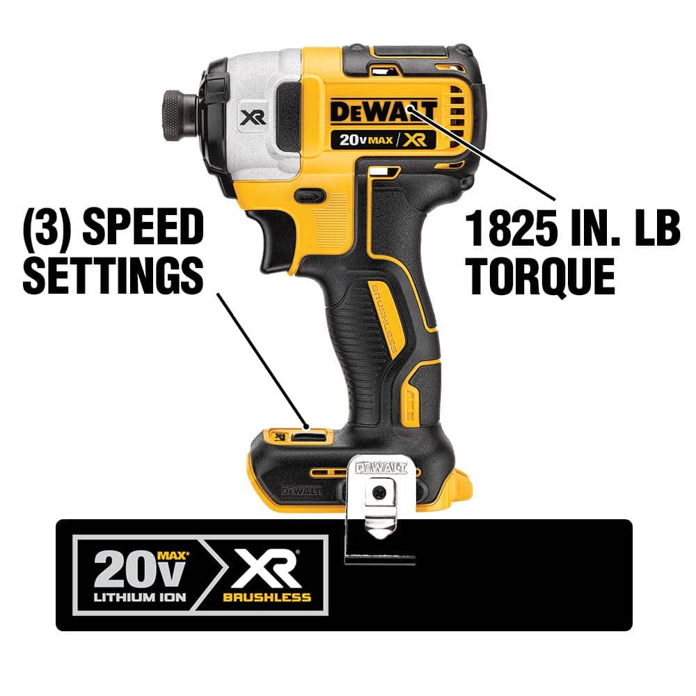 2025 Kit de Herramientas 5 en 1 20V MAX Sin Cable con Motor Sin Escobillas, Baterías de 4.0Ah (2) y Cargador DCKTS599M2