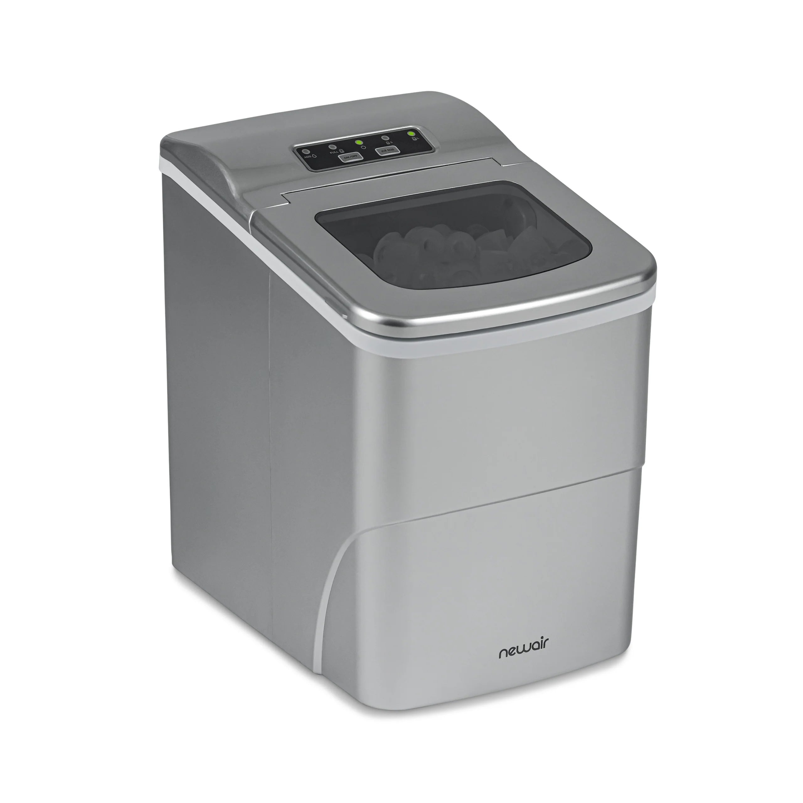 2025 Máquina de Hielo de Encimera Newair® – Cubitos en Forma de Bala, 12 kg/día – Negro Mate
