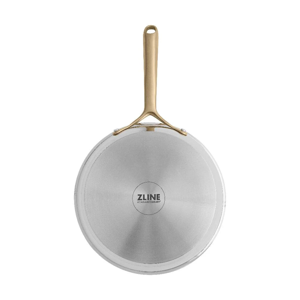 2025 Set de Cocina ZLINE de 10 Piezas en Acero Inoxidable No Tóxico con 3 Piezas de Cerámica Antiadherente (CWSETL-NS-10)