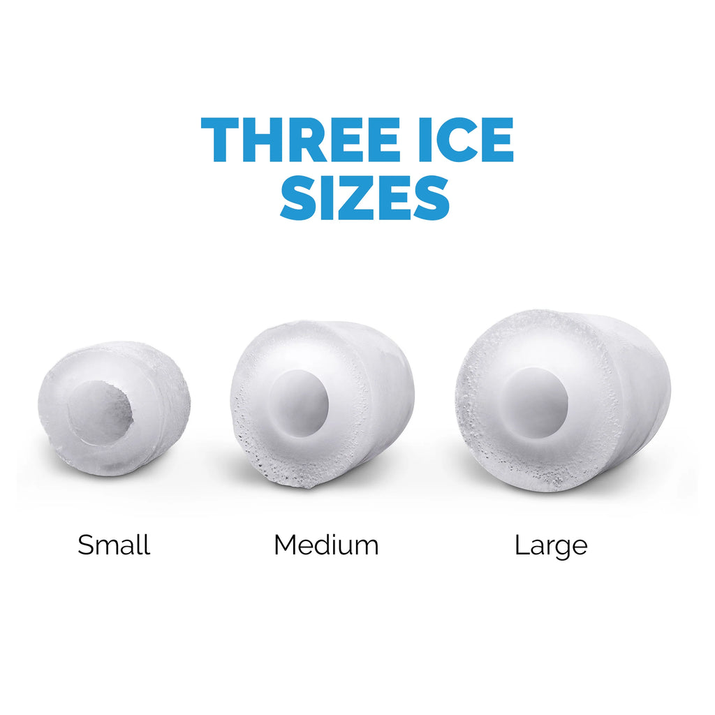 2025 Máquina de Hielo de Encimera Newair® – Cubos de Hielo en Forma de Bala, Rojo