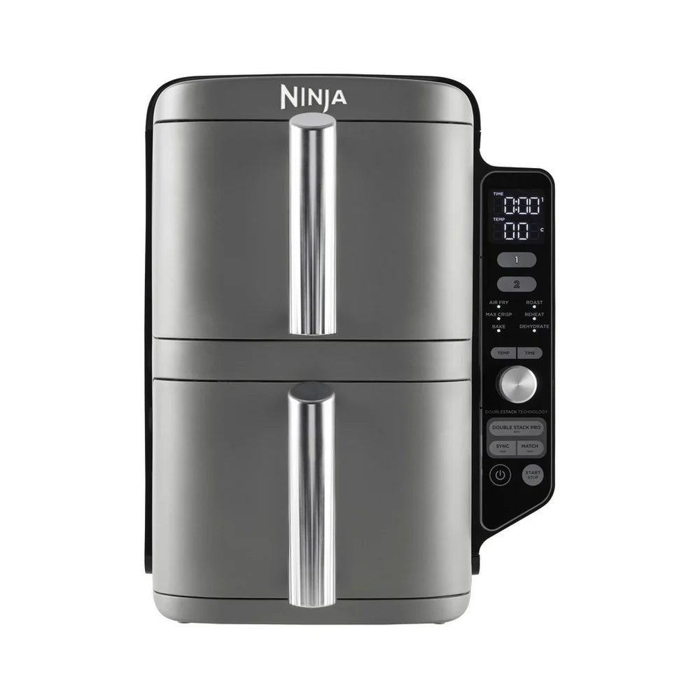 2025 Freidora de Aire Caliente Ninja Double Stack XL 2 Cajones 9,5L – Gris SL400UK
