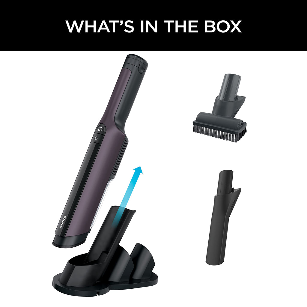 2025 Aspiradora de Mano Sin Cable Shark WV410PR WANDVAC, Ultra-Ligera y Portátil con Potente Succión y Herramientas para Mascotas, Diseñada para Automóvil y Hogar, Color Violeta