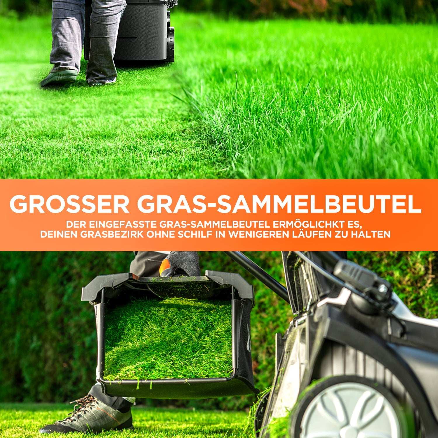 2025 Cortacésped inalámbrico U20 43 cm brushless | Incluye 2 × 4,0 Ah y 2 × 4,0 Ah SE baterías | Corte fácil hasta 1000 m²