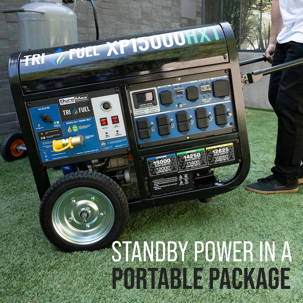 Generador Portátil Trifuel 15 000 W con Arranque Eléctrico