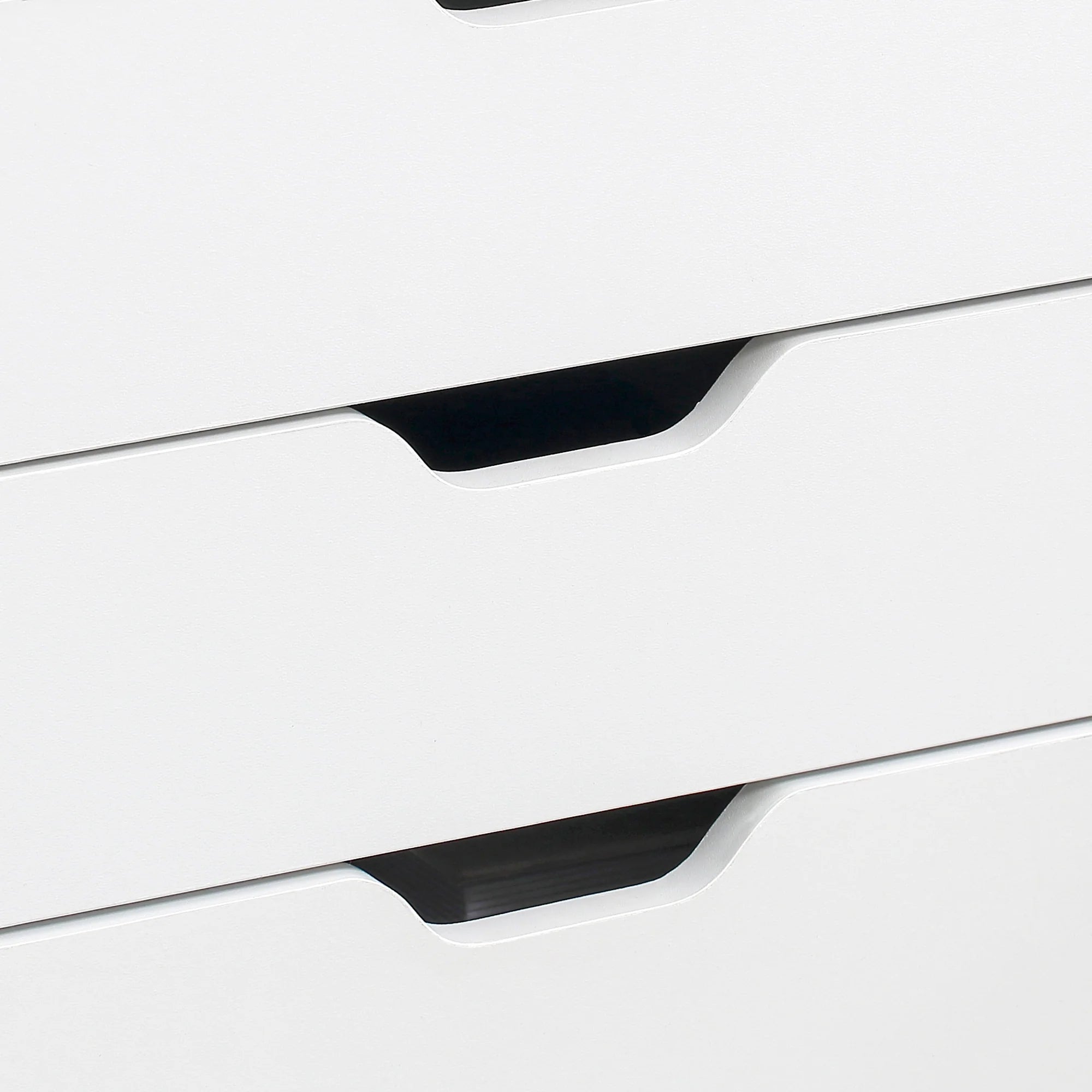 Cajonera Vertical de 7 Cajones, Mueble de Oficina Móvil con Ruedas, Blanco