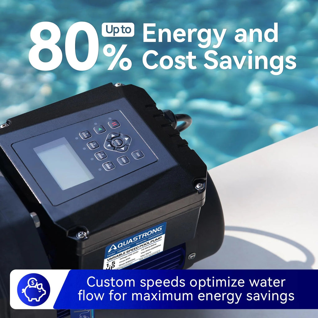 2025 Bombas de Piscina de Velocidad Variable, de 1,5 HP a 3 HP, de 8189 GPH a 11359 GPH, 220 V