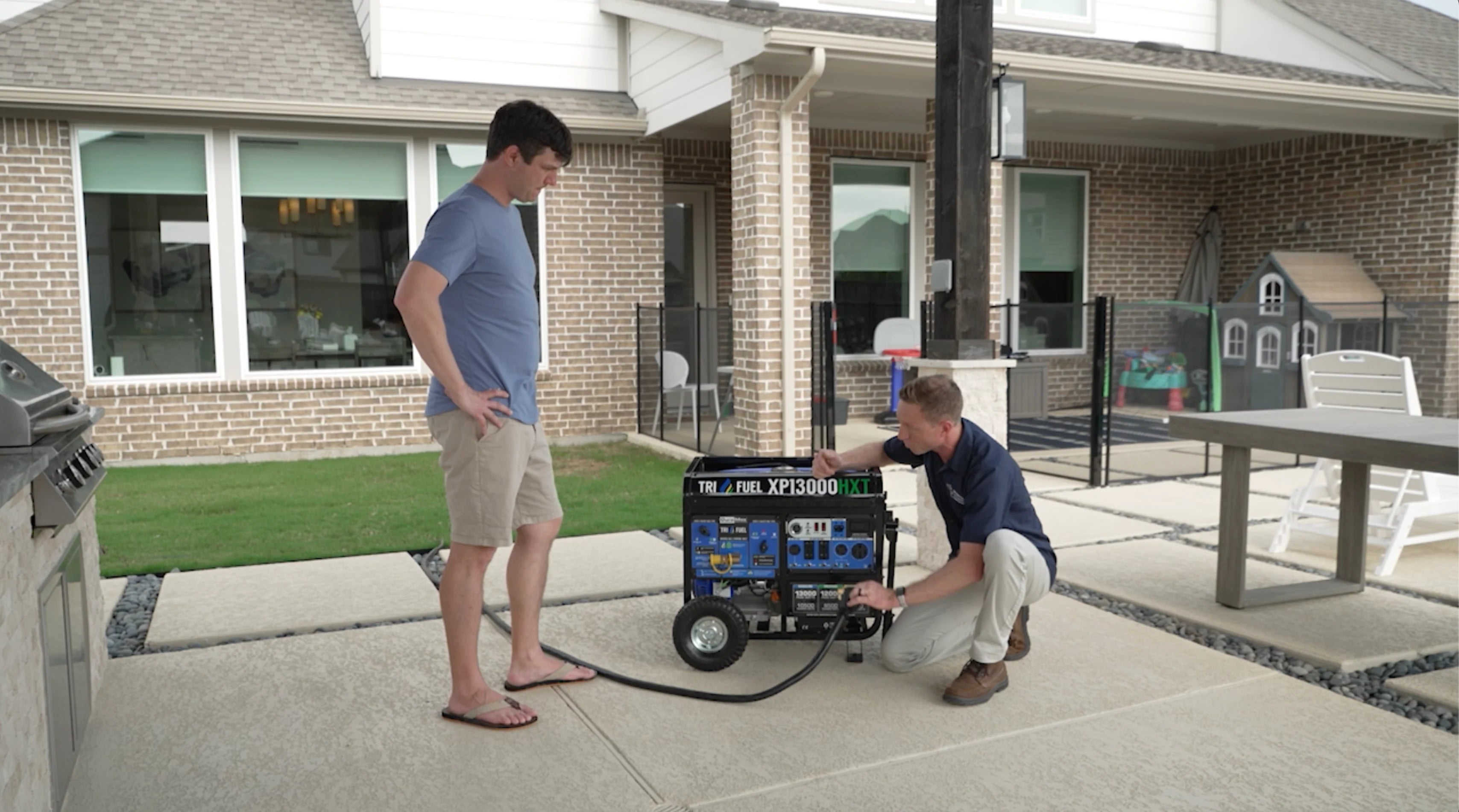 2025 Generador Portátil Trifuel 13 000 W HXT con Alerta de Monóxido de Carbono (CO)
