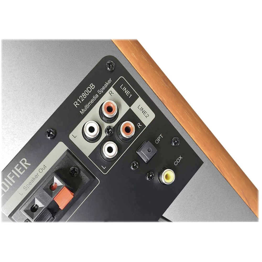 Edifier - Altavoces Estantería Bluetooth Activos R1280DB, Altavoces para Computadora - 42W RMS, Entrada Óptica - Monitores de Estudio Inalámbricos - Color Marrón