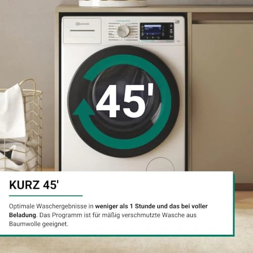 2025 Bauknecht B6R 88 SILENCE DE Lavadora / 8 kg / Carga frontal / Supreme Silence / Clase energética A-20 % / 1400 rpm / Motor ZEN / Muy silenciosa / Steam 3.0 – 3 tecnologías de vapor potentes