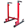 2025 BalanceFrom Estación Multifuncional de Dips para Gimnasio en Casa, Capacidad 500 lb, Rojo