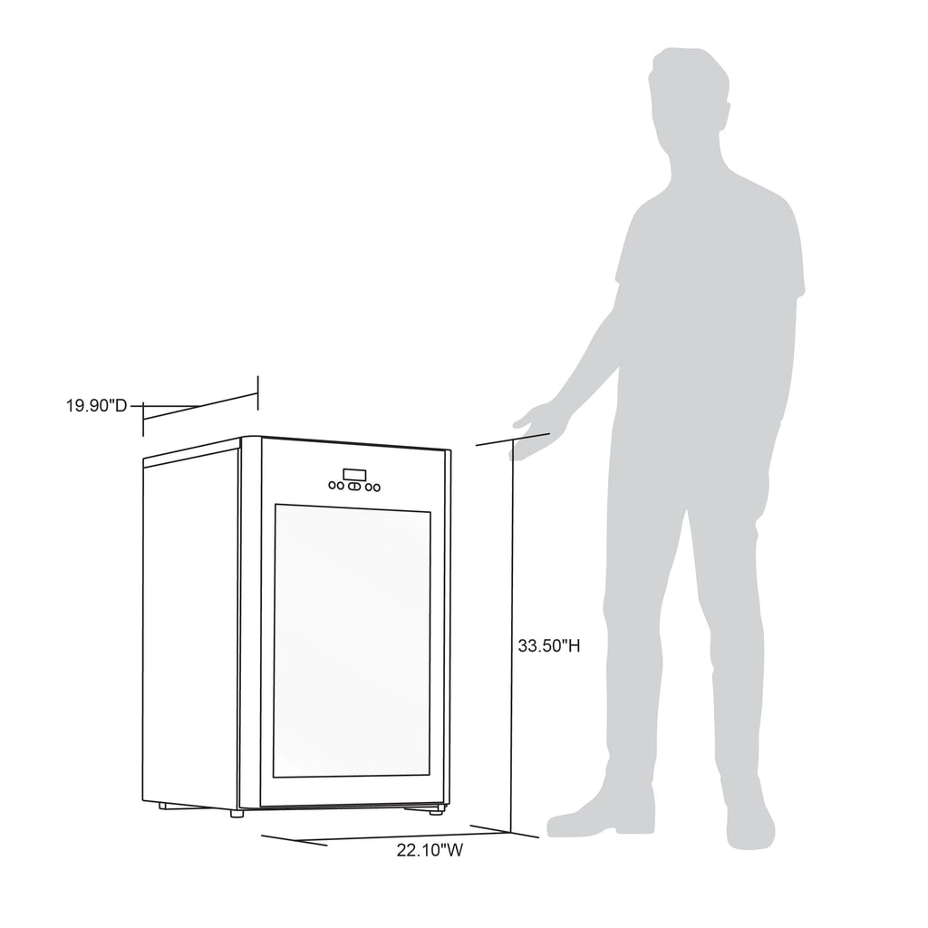 2025 Newair® Refrigerador de Bebidas Negro Independiente para 125 Latas con Función de Congelación Rápida – 22,1”