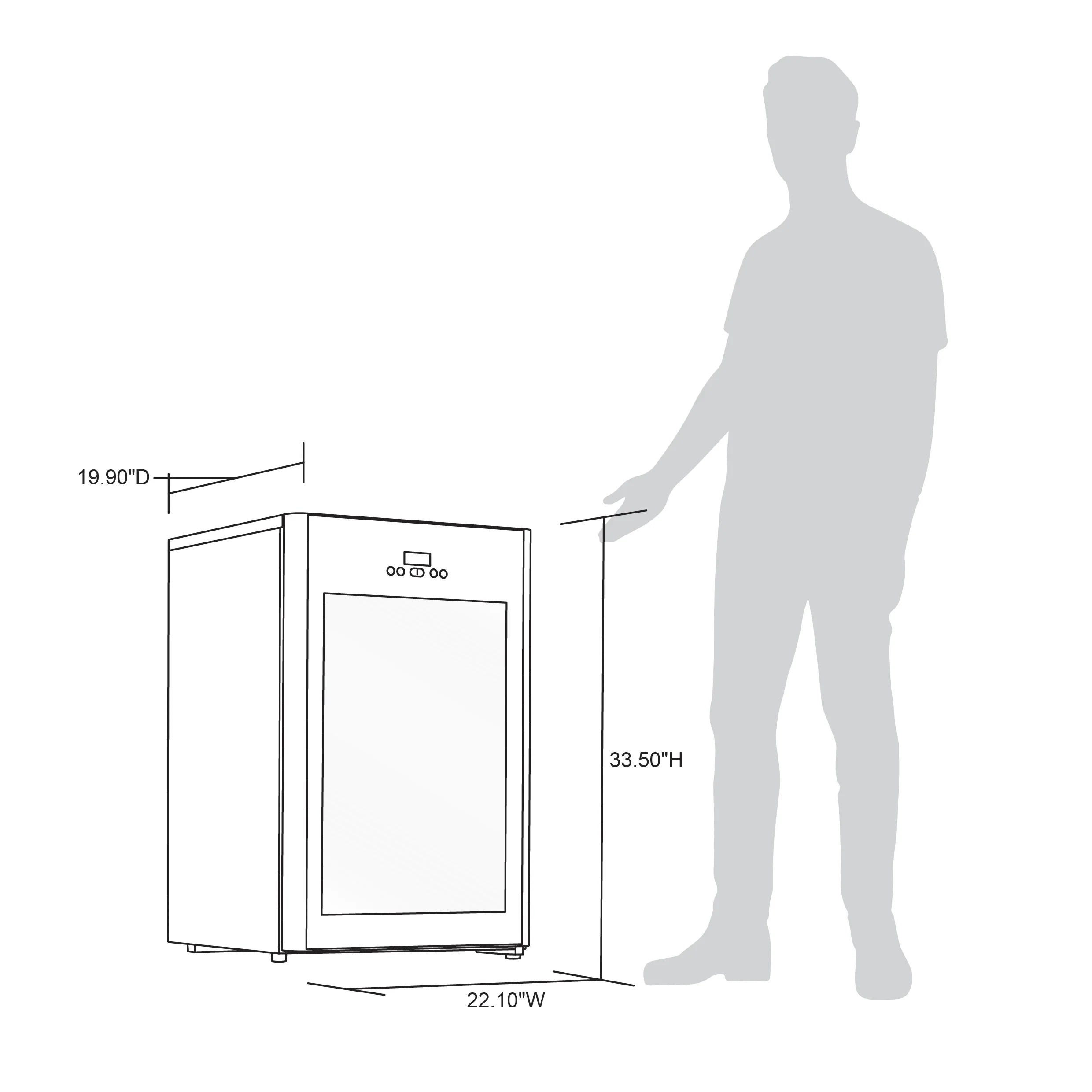 2025 Newair® Refrigerador de Bebidas Negro Independiente para 125 Latas con Función de Congelación Rápida – 22,1”