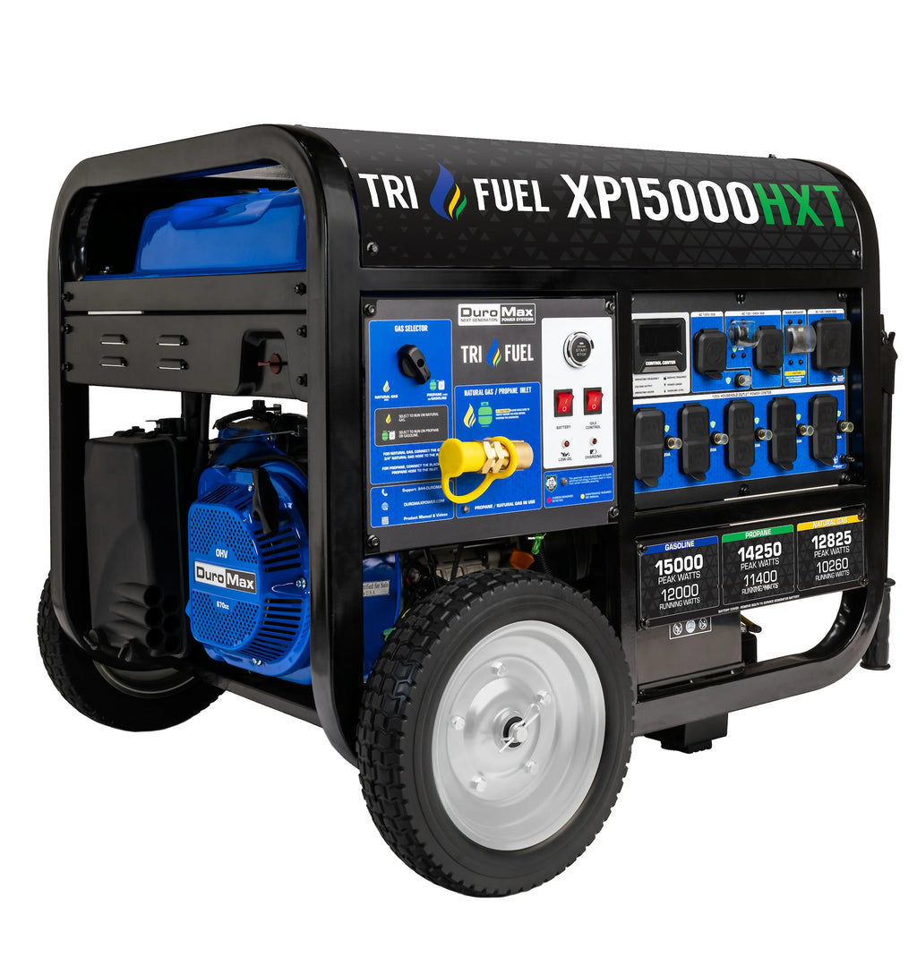 Generador Portátil Trifuel 15 000 W con Arranque Eléctrico