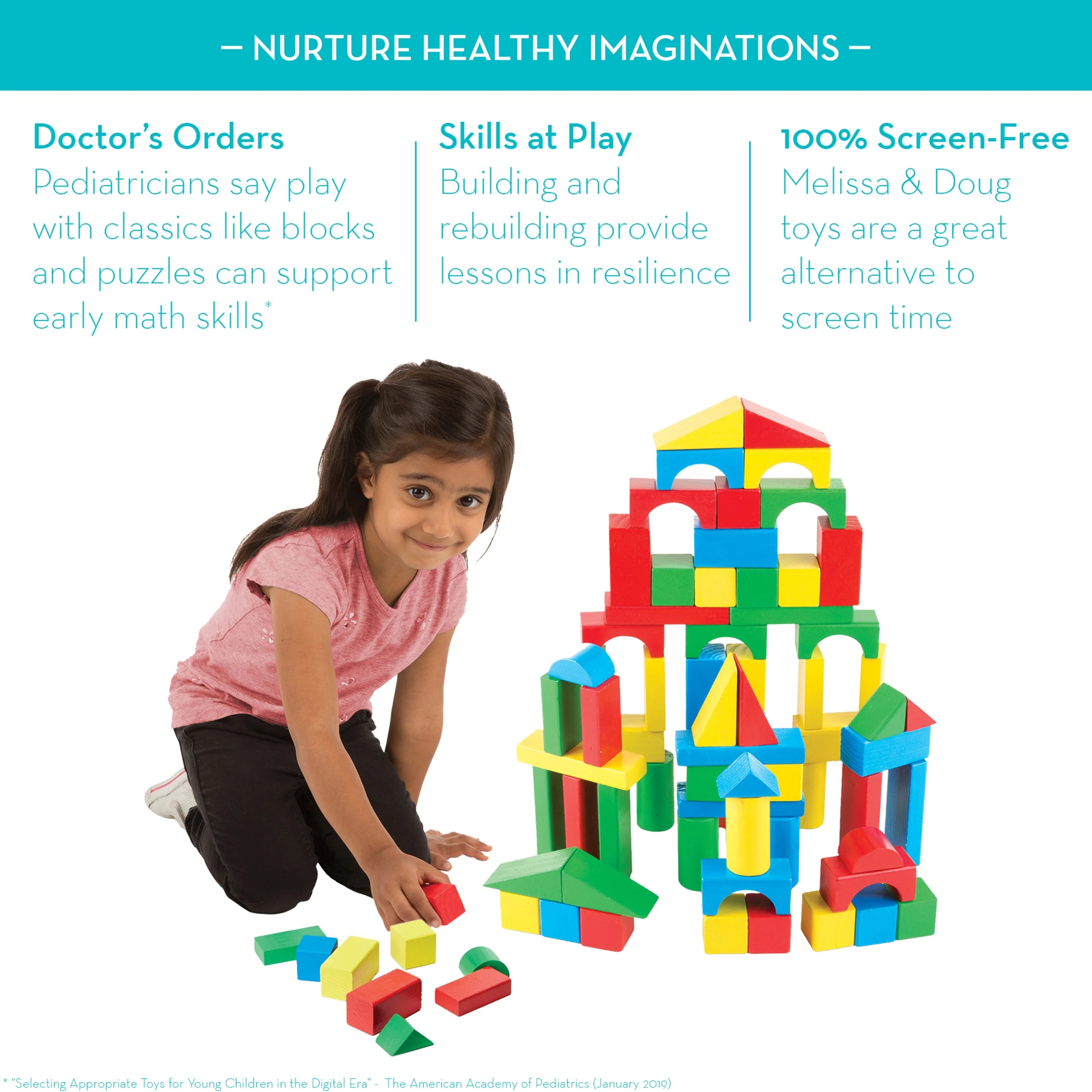 Melissa & Doug 100 Bloques de Madera