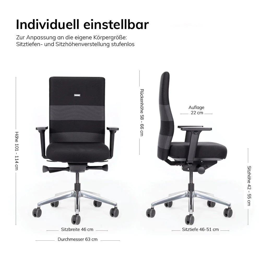2025 Silla de Oficina Ergonómica Lento Agilis AG10 “EL SALVADOR DE LA ESPALDA” – Equipamiento Completo – Reposabrazos 4D