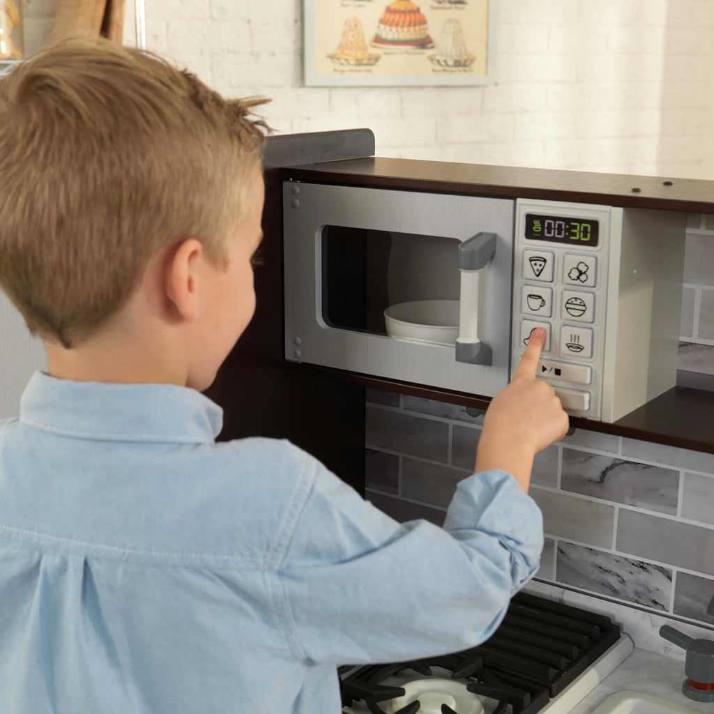 2025 Cocina de Juguete KidKraft Uptown Elite Espresso con Luces y Sonidos