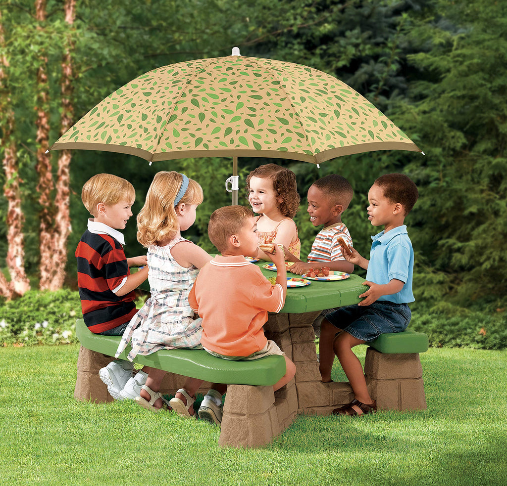 2025 Mesa de Picnic Step2 Naturalmente Divertida con Sombrilla