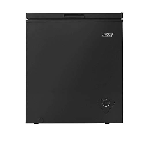 Arctic King Congelador Cofre de 5 Pies³ Negro, Eficiente en Energía, Compacto con Canasta Removible para Uso Doméstico o Profesional