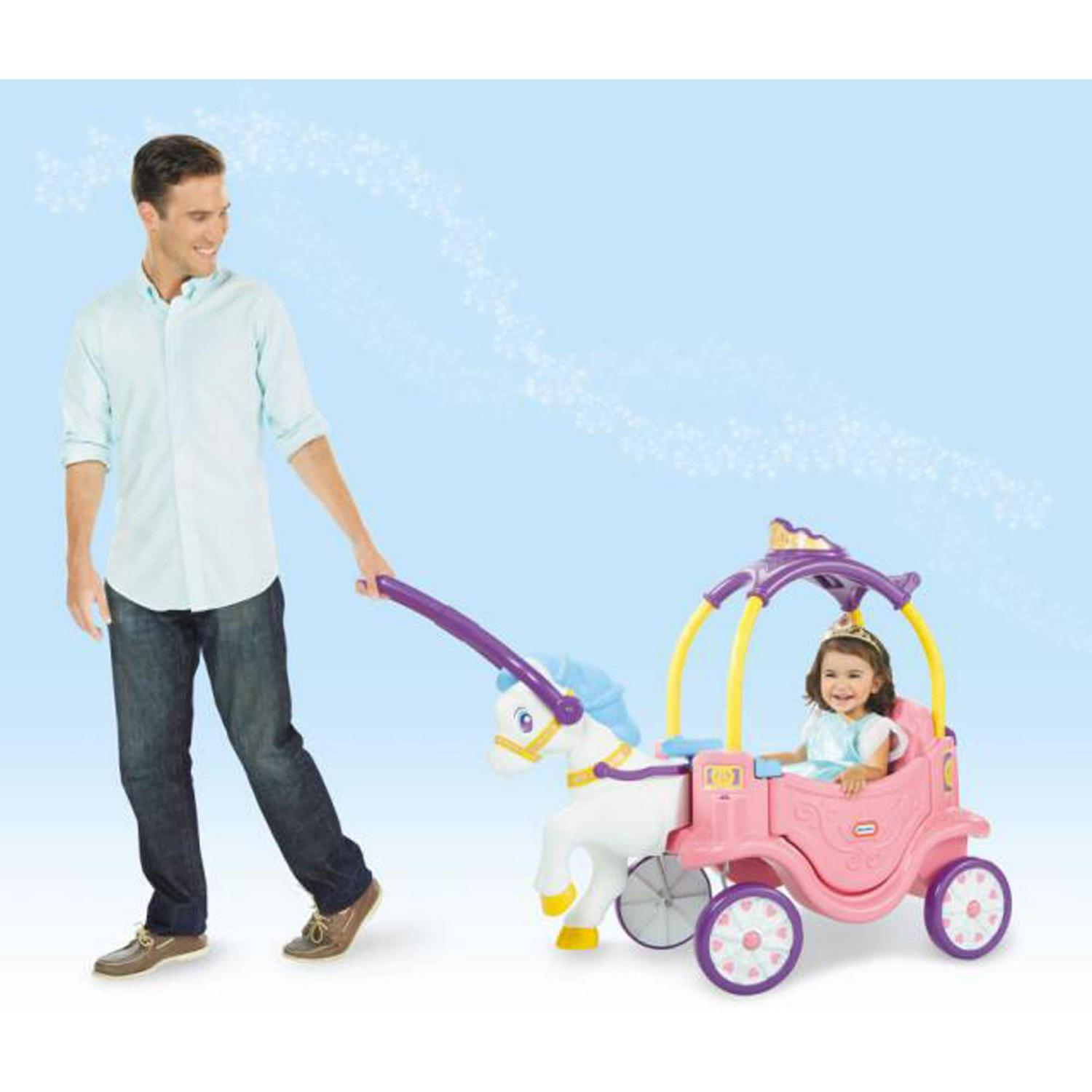 2025 Caballo de princesa y carruaje, juguete para que los niños monten