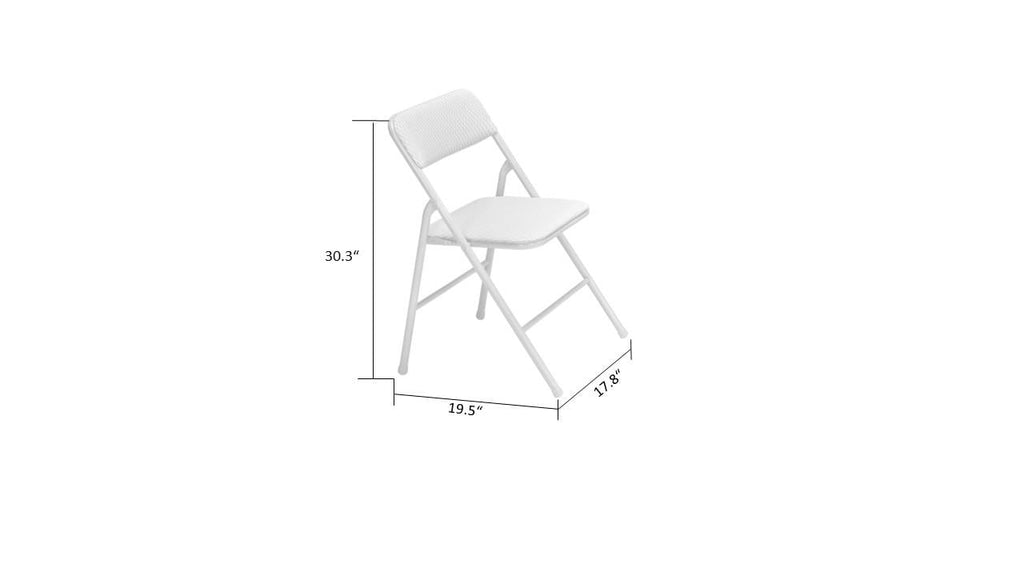 2025 Juego de comedor plegable de 5 piezas COSCO con mesa de cartas y 4 sillas acolchadas de tela, color beige