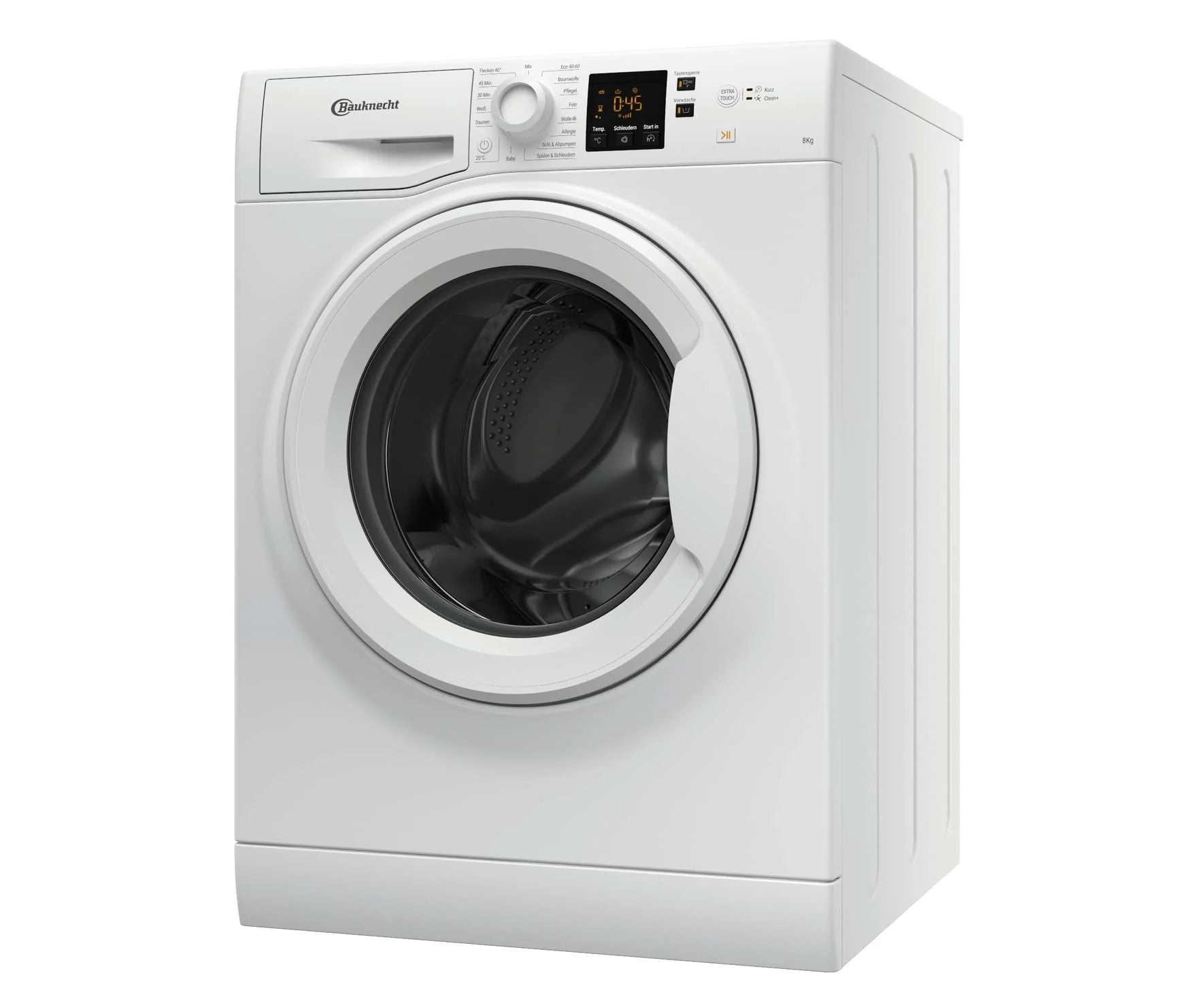 2025 Bauknecht BPW 814 A Lavadora de carga frontal / 8 kg / Eliminación potente de manchas / Clean Plus / Ciclo corto 45' / Anti-Alergia Plus / Detección automática de carga / Opción Extra Touch, Blanco